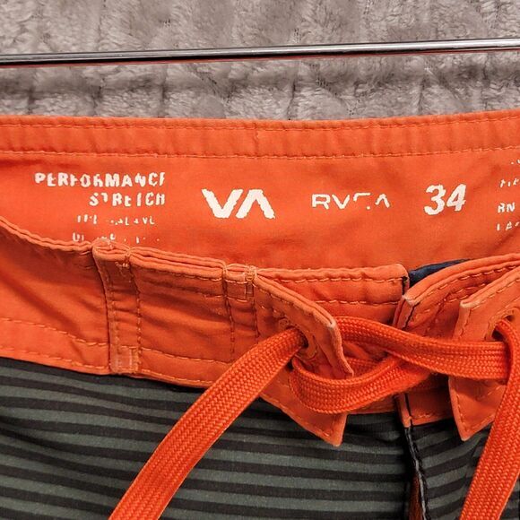 RVCA Men's Swim Trunks - Blue and Orange - Picture 2 of 11
